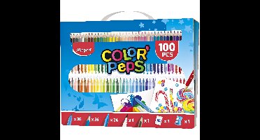 Tekenset maped colorpeps 100delig