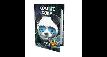 Uitnodigingen panda 13.5x9cm | 6 stuks