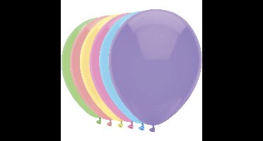Ballon haza uni 30cm 100 stuks pastel assorti