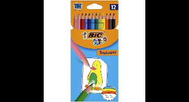 Kleurpotlood bickids tropicolors 12st assorti | 12 stuks