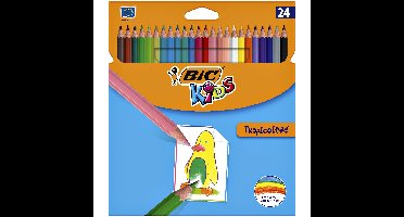 Kleurpotlood bickids tropicolors 24st assorti