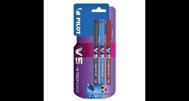 Rollerpen pilot v5 fijn 3st assorti