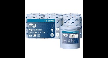 Poetspapier tork m2 advanced 1laags 320m blauw