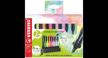 Markeerstift stabilo green boss bureauset 6070/8 | 5 stuks