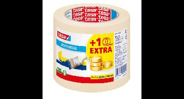 Afplaktape tesa economy 50mx30mm geel 2+1
