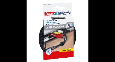 Kabelmanager tesa on off bundelen 5mx10mm zwart