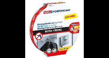 Montagetape tesa ultra strong dubbelz 5mx19mm wit