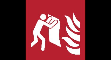 Pictogram djois brandblusdeken 200x200mm rd