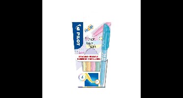 Markeerstift pilot frixion soft pastel 6st assorti