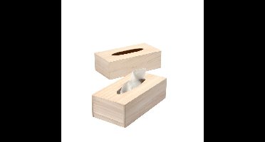 Tissuedoos creativ company 27x14x8cm hout