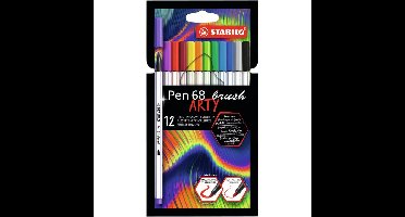 Brushstift stabilo pen 68/12 arty 12st assorti | 6 stuks