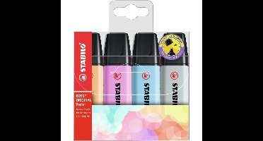 Markeerstift stabilo boss 70/4 pastel incl gs ass | 5 stuks