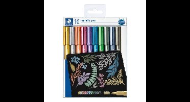 Gelpen staedtler metallic etui à 10 kleuren