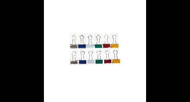 Papierklem maul 213 19mm cap 7mm ass | 12 stuks