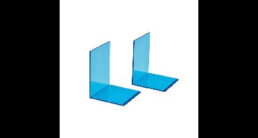 Boekensteun maul 10x10x13cm acryl neon blauw | 10 stuks