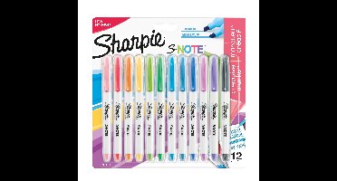 Markeerstift sharpie s-note 12st assorti | 12 stuks