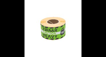 Etiket rillprint heavy groen