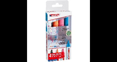 Viltstift edding 95 glasbord incl zwart assorti