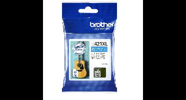 Inktcartridge brother lc-421xlc blauw | 5 stuks