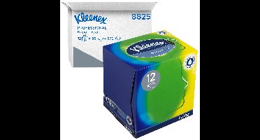 Facial tissues kleenex kubus 3laags 56 vel wit | 12 stuks