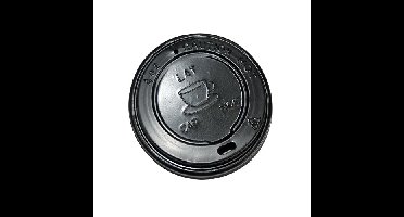 Bekerdeksel iezzy d 63mm zwart | 10 stuks