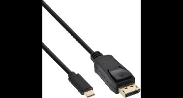 InLine 64122 video kabel adapter 2 m USB Type-C DisplayPort Zwart