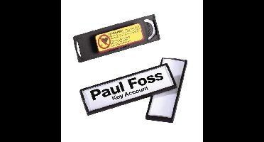 Badge durable clip card met magneet 17x67mm