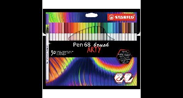 Brushstift stabilo pen 68/30 arty ass set 30st | 6 stuks