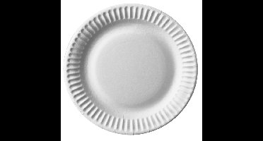 Bord IEZZY Ø150mm karton 100 stuks wit