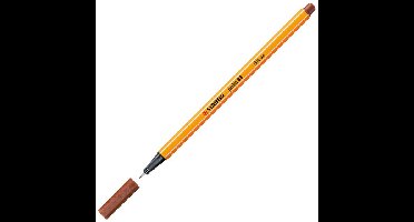 Fineliner stabilo point 88/38 f krijtrood | 10 stuks