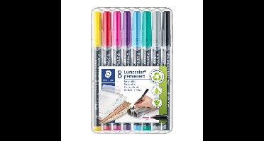 Viltstift staedtler ohp lumo m 317 perm 8 st ass | 10 stuks