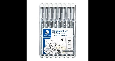 Fineliner staedtler pigment 308 8 st ass | 10 stuks