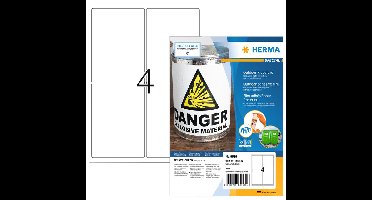Etiket herma 9539 a4 99.1x139mm weervast folie wt