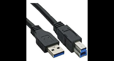 InLine 35305 USB-kabel 0,5 m USB A USB B Zwart