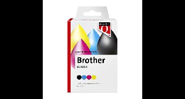 Inktcartridge quantore brother lc3213 zwart+3kleur | 12 stuks
