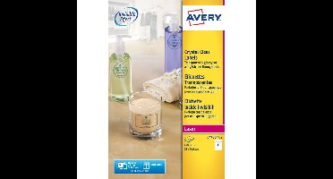 Etiket avery l7783-25 96x50.8mm transparant 250st | 5 stuks
