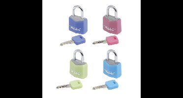 Hangslot masterlock 4 assorti alu 20mm