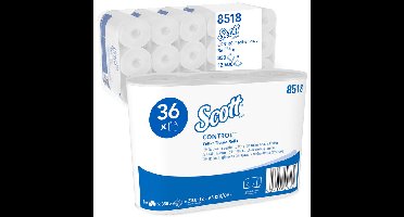 Toiletpapier scott control 3laags 350 vel wit