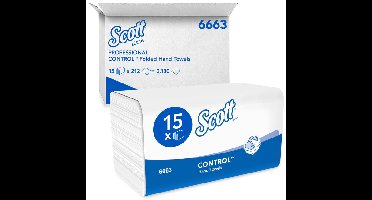 Handdoek scott control 1laags 215x315mm wit