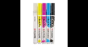 Brushpen talens ecoline set 5 stuks primair