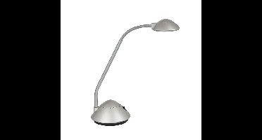 Bureaulamp maul arc led zilver
