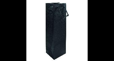 Draagtas iezzy (wijn)fles 9x10x33cm celebration | 5 stuks