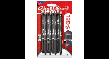 Gelschrijver sharpie s-gel m 8st assorti
