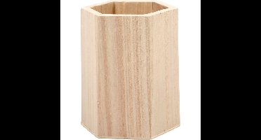 Pennenbak creativ company zeshoek 10.5x8cm triplex | 12 stuks