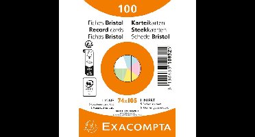 Flashcard exacompta 74x105mm lijn 5 kleuren | 40 stuks