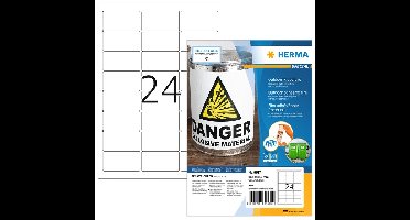 Etiket herma 9537 63.5x33.9 weerbest wit 960st