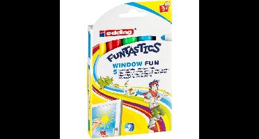 Krijtstift edding 16-5 funtastics window fun 5x | 10 stuks