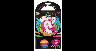 Colouring book 15x15 cm 40 sheets 5 neon markers