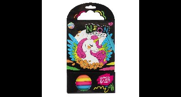 Colouring book 15x15 cm 40 sheets 5 neon markers