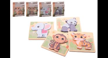 Jouéco the wildies family puzzel 4 ass